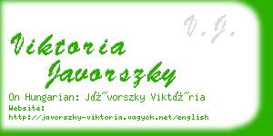 viktoria javorszky business card